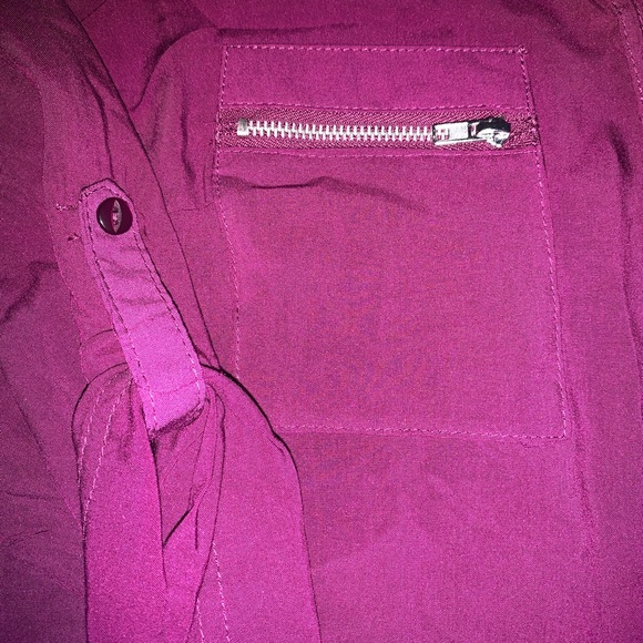 Purple Button-Up Blouse - Picture 4 of 4
